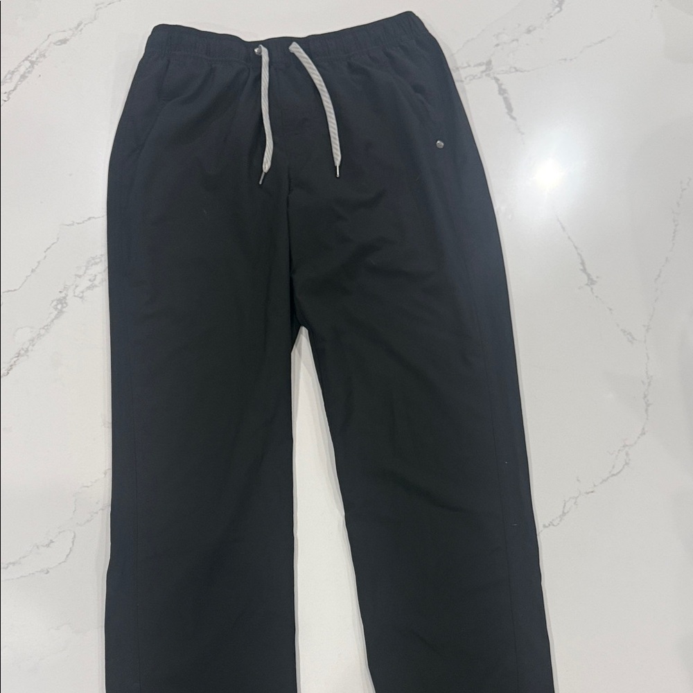 Vuori Men's Black Joggers with White Drawstring